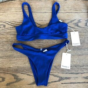 NWT Vitamin A Erla Blue Bikini Size M/L
